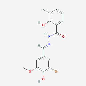 molecular formula C16H15BrN2O4 B3729838 N'-(3-bromo-4-hydroxy-5-methoxybenzylidene)-2-hydroxy-3-methylbenzohydrazide 
