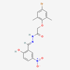 molecular formula C17H16BrN3O5 B3729839 2-(4-bromo-2,6-dimethylphenoxy)-N'-(2-hydroxy-5-nitrobenzylidene)acetohydrazide 