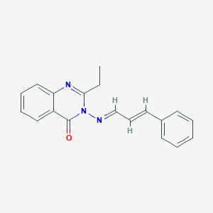 molecular formula C19H17N3O B372985 2-ethyl-3-[(3-phenyl-2-propenylidene)amino]-4(3H)-quinazolinone 