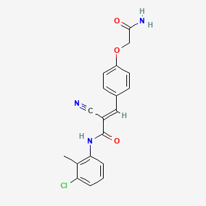 molecular formula C19H16ClN3O3 B3729861 3-[4-(2-amino-2-oxoethoxy)phenyl]-N-(3-chloro-2-methylphenyl)-2-cyanoacrylamide 
