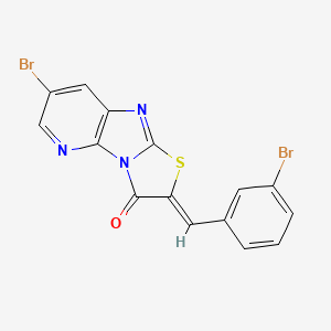 7-bromo-2-(3-bromobenzylidene)[1,3]thiazolo[2',3':2,3]imidazo[4,5-b]pyridin-3(2H)-one