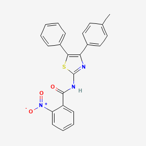 molecular formula C23H17N3O3S B3729877 N-[4-(4-methylphenyl)-5-phenyl-1,3-thiazol-2-yl]-2-nitrobenzamide 