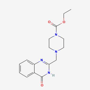 ethyl 4-[(4-oxo-1,4-dihydro-2-quinazolinyl)methyl]-1-piperazinecarboxylate
