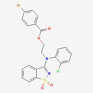 molecular formula C22H16BrClN2O4S B3729928 2-[(2-chlorophenyl)(1,1-dioxido-1,2-benzisothiazol-3-yl)amino]ethyl 4-bromobenzoate 
