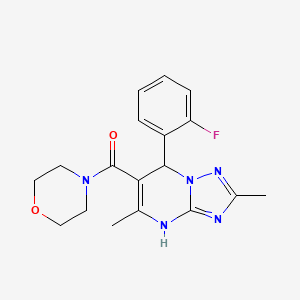 molecular formula C18H20FN5O2 B3729947 7-(2-fluorophenyl)-2,5-dimethyl-6-(4-morpholinylcarbonyl)-4,7-dihydro[1,2,4]triazolo[1,5-a]pyrimidine 