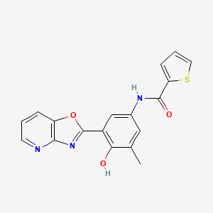 molecular formula C18H13N3O3S B3729954 N-(4-hydroxy-3-methyl-5-[1,3]oxazolo[4,5-b]pyridin-2-ylphenyl)-2-thiophenecarboxamide 