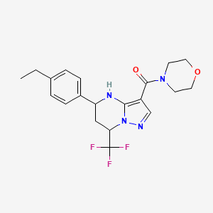 molecular formula C20H23F3N4O2 B3729977 5-(4-ethylphenyl)-3-(4-morpholinylcarbonyl)-7-(trifluoromethyl)-4,5,6,7-tetrahydropyrazolo[1,5-a]pyrimidine 