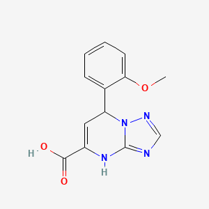 molecular formula C13H12N4O3 B3730012 7-(2-甲氧基苯基)-4,7-二氢[1,2,4]三唑并[1,5-a]嘧啶-5-羧酸 