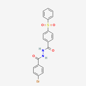 molecular formula C20H15BrN2O4S B3730060 4-bromo-N'-[4-(phenylsulfonyl)benzoyl]benzohydrazide 