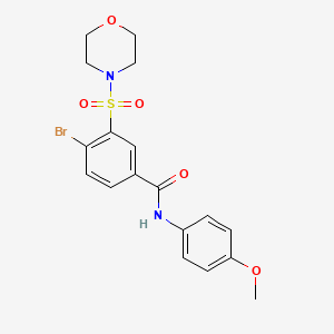 molecular formula C18H19BrN2O5S B3730067 4-bromo-N-(4-methoxyphenyl)-3-(4-morpholinylsulfonyl)benzamide 