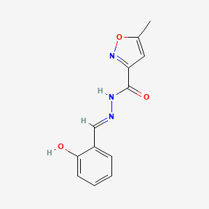 molecular formula C12H11N3O3 B3730077 N'-(2-hydroxybenzylidene)-5-methyl-3-isoxazolecarbohydrazide 
