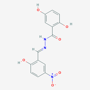 molecular formula C14H11N3O6 B3730078 2,5-dihydroxy-N'-(2-hydroxy-5-nitrobenzylidene)benzohydrazide 