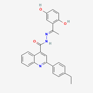 molecular formula C26H23N3O3 B3730087 N'-[1-(2,5-dihydroxyphenyl)ethylidene]-2-(4-ethylphenyl)-4-quinolinecarbohydrazide 