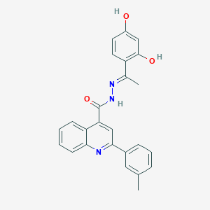 molecular formula C25H21N3O3 B3730106 N'-[1-(2,4-dihydroxyphenyl)ethylidene]-2-(3-methylphenyl)-4-quinolinecarbohydrazide 