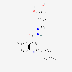 molecular formula C26H23N3O3 B3730114 N'-(3,4-dihydroxybenzylidene)-2-(4-ethylphenyl)-6-methyl-4-quinolinecarbohydrazide 