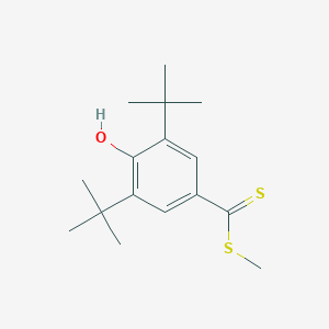 molecular formula C16H24OS2 B373012 2,6-Di-tert-butyl-4-methylsulfanylcarbothioylphenol 