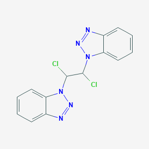 molecular formula C14H10Cl2N6 B373016 1,2-Dichloro-1,2-bis(1H-benzotriazol-1-yl)ethane CAS No. 131543-68-5