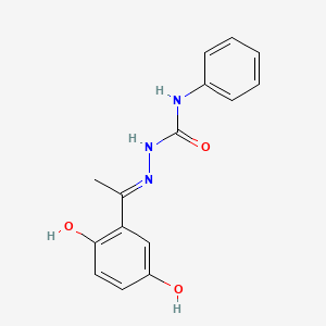 molecular formula C15H15N3O3 B3730160 1-(2,5-dihydroxyphenyl)-1-ethanone N-phenylsemicarbazone 