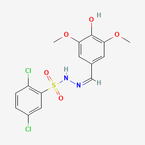 molecular formula C15H14Cl2N2O5S B3730244 2,5-dichloro-N'-(4-hydroxy-3,5-dimethoxybenzylidene)benzenesulfonohydrazide 
