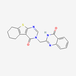 molecular formula C19H16N4O2S B3730269 3-[(4-oxo-3,4-dihydro-2-quinazolinyl)methyl]-5,6,7,8-tetrahydro[1]benzothieno[2,3-d]pyrimidin-4(3H)-one 