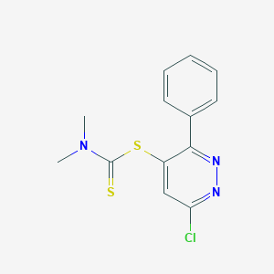 molecular formula C13H12ClN3S2 B373027 6-Chloro-3-phenylpyridazin-4-yl dimethyldithiocarbamate 