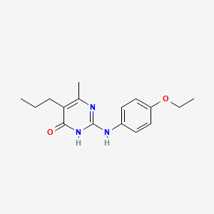 molecular formula C16H21N3O2 B3730272 2-[(4-ethoxyphenyl)amino]-6-methyl-5-propyl-4(3H)-pyrimidinone 