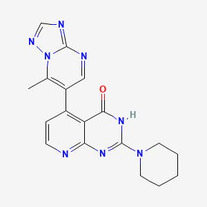 molecular formula C18H18N8O B3730293 5-(7-methyl[1,2,4]triazolo[1,5-a]pyrimidin-6-yl)-2-(1-piperidinyl)pyrido[2,3-d]pyrimidin-4(3H)-one 