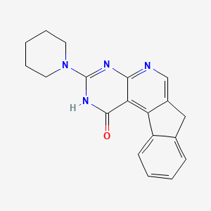 molecular formula C19H18N4O B3730296 3-(1-piperidinyl)-2,7-dihydro-1H-indeno[1',2':4,5]pyrido[2,3-d]pyrimidin-1-one 