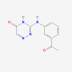 molecular formula C11H10N4O2 B3730306 3-[(3-acetylphenyl)amino]-1,2,4-triazin-5(4H)-one 