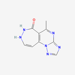 molecular formula C9H8N6O B3730311 5-methyl-7,8-dihydro-6H-[1,2,4]triazolo[5',1':2,3]pyrimido[5,4-d][1,2]diazepin-6-one 