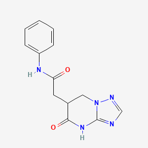 molecular formula C13H13N5O2 B3730346 2-(5-oxo-4,5,6,7-tetrahydro[1,2,4]triazolo[1,5-a]pyrimidin-6-yl)-N-phenylacetamide 
