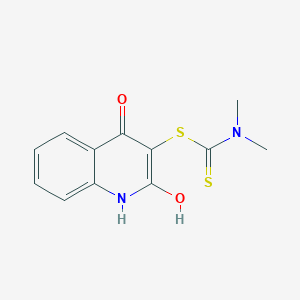 molecular formula C12H12N2O2S2 B373035 (2-hydroxy-4-oxo-1H-quinolin-3-yl) N,N-dimethylcarbamodithioate 