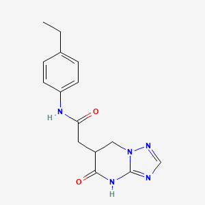 molecular formula C15H17N5O2 B3730350 N-(4-ethylphenyl)-2-(5-oxo-4,5,6,7-tetrahydro[1,2,4]triazolo[1,5-a]pyrimidin-6-yl)acetamide 