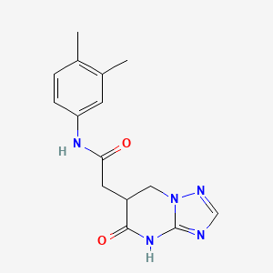 molecular formula C15H17N5O2 B3730353 N-(3,4-dimethylphenyl)-2-(5-oxo-4,5,6,7-tetrahydro[1,2,4]triazolo[1,5-a]pyrimidin-6-yl)acetamide 
