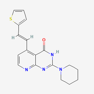 molecular formula C18H18N4OS B3730364 2-(1-piperidinyl)-5-[2-(2-thienyl)vinyl]pyrido[2,3-d]pyrimidin-4(3H)-one 