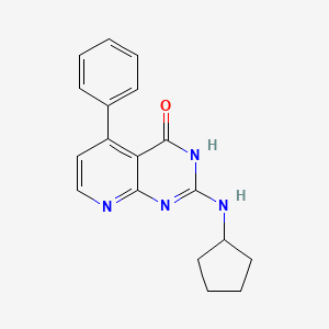 molecular formula C18H18N4O B3730369 2-(cyclopentylamino)-5-phenylpyrido[2,3-d]pyrimidin-4(3H)-one 