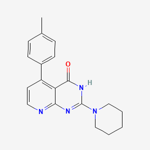 molecular formula C19H20N4O B3730371 5-(4-methylphenyl)-2-(1-piperidinyl)pyrido[2,3-d]pyrimidin-4(3H)-one 