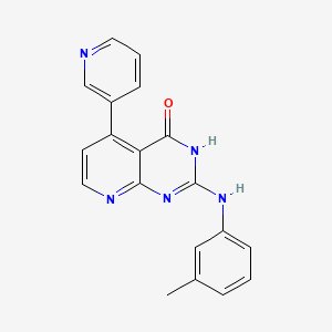 molecular formula C19H15N5O B3730377 2-[(3-methylphenyl)amino]-5-(3-pyridinyl)pyrido[2,3-d]pyrimidin-4(3H)-one 