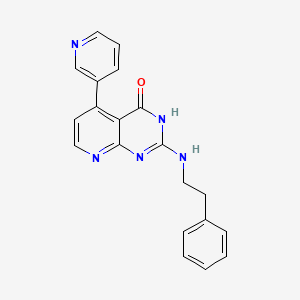 molecular formula C20H17N5O B3730379 2-[(2-phenylethyl)amino]-5-(3-pyridinyl)pyrido[2,3-d]pyrimidin-4(3H)-one 