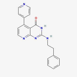 2-[(2-phenylethyl)amino]-5-(4-pyridinyl)pyrido[2,3-d]pyrimidin-4(3H)-one
