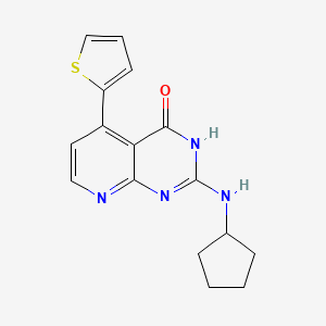 molecular formula C16H16N4OS B3730396 2-(cyclopentylamino)-5-(2-thienyl)pyrido[2,3-d]pyrimidin-4(3H)-one 
