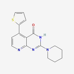molecular formula C16H16N4OS B3730400 2-(1-piperidinyl)-5-(2-thienyl)pyrido[2,3-d]pyrimidin-4(3H)-one 