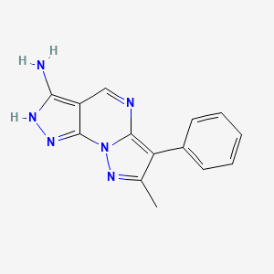 molecular formula C14H12N6 B3730409 7-methyl-6-phenyl-2H-dipyrazolo[1,5-a:4',3'-e]pyrimidin-3-amine 