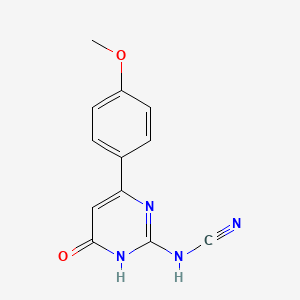 [4-(4-methoxyphenyl)-6-oxo-1,6-dihydro-2-pyrimidinyl]cyanamide