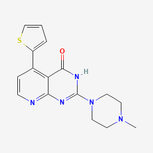 molecular formula C16H17N5OS B3730439 2-(4-methyl-1-piperazinyl)-5-(2-thienyl)pyrido[2,3-d]pyrimidin-4(3H)-one 