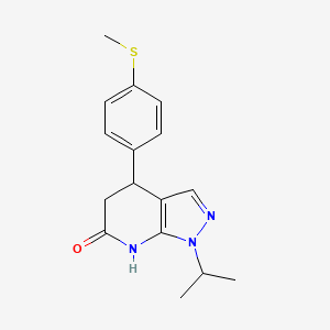 molecular formula C16H19N3OS B3730490 1-isopropyl-4-[4-(methylthio)phenyl]-1,4,5,7-tetrahydro-6H-pyrazolo[3,4-b]pyridin-6-one 