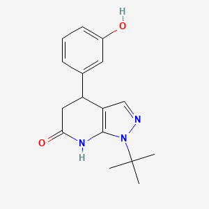 molecular formula C16H19N3O2 B3730506 1-tert-butyl-4-(3-hydroxyphenyl)-1,4,5,7-tetrahydro-6H-pyrazolo[3,4-b]pyridin-6-one 
