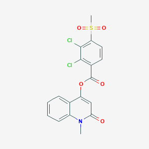 1-Methyl-2-oxo-1,2-dihydro-4-quinolinyl 2,3-dichloro-4-(methylsulfonyl)benzoate