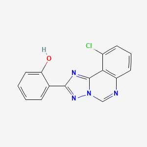 molecular formula C15H9ClN4O B3730513 2-(10-chloro[1,2,4]triazolo[1,5-c]quinazolin-2-yl)phenol 