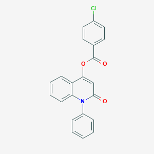 molecular formula C22H14ClNO3 B373053 2-Oxo-1-phenyl-1,2-dihydro-4-quinolinyl 4-chlorobenzoate 